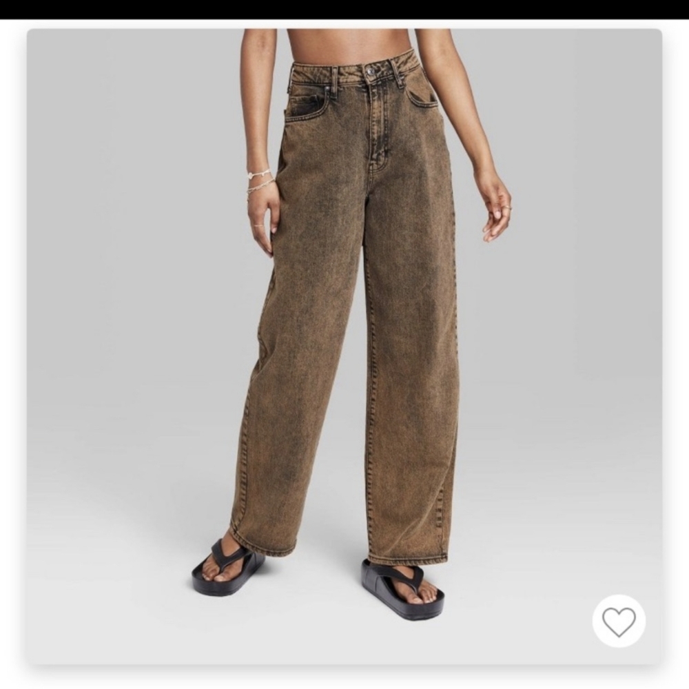 Wild Fable NWT Ultra High Rise 90s Baggy Brown Jeans